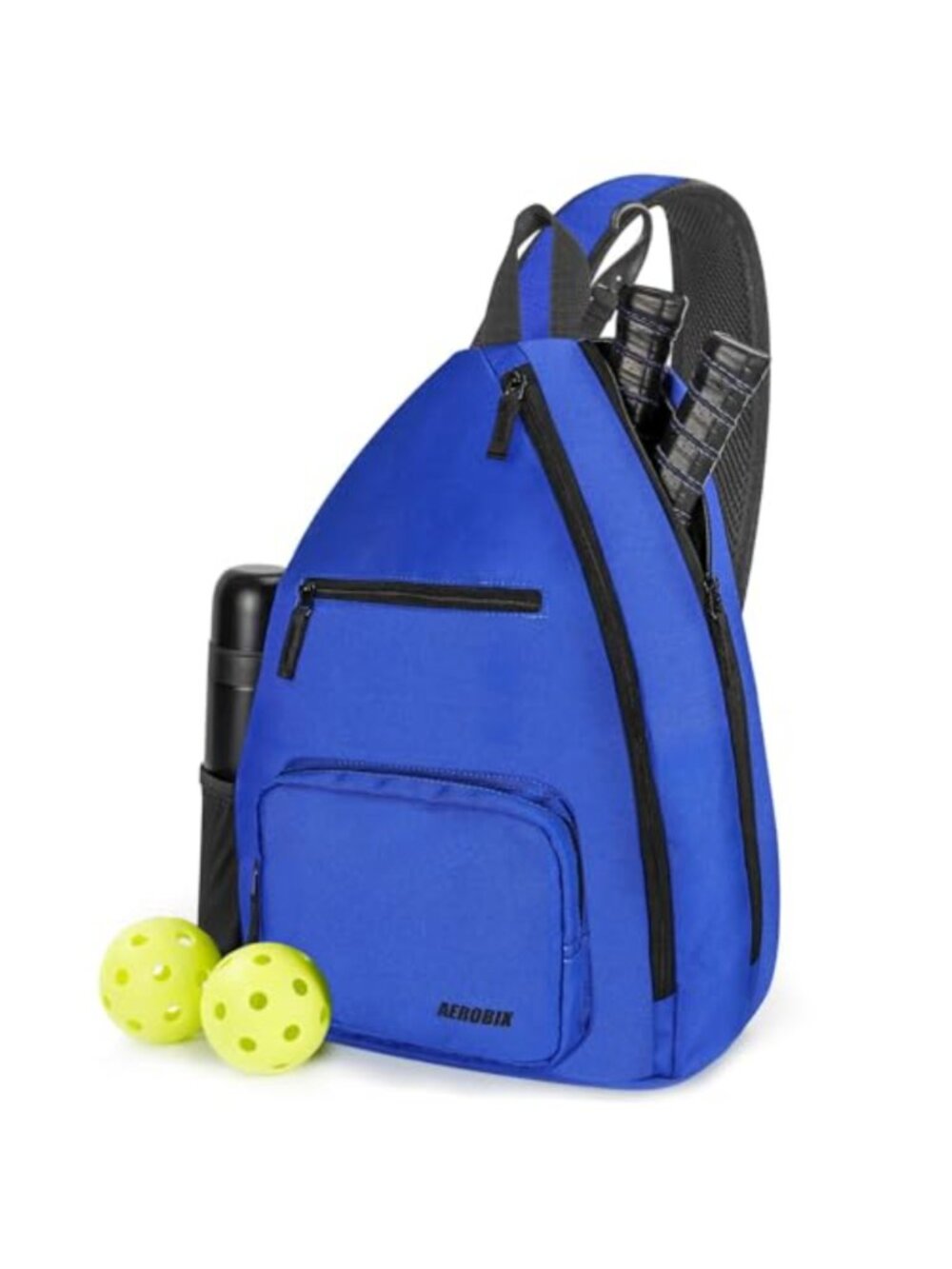 Pickleball Bag Sling Backpack for Women & Men, Fits 4 Paddles, Polyester